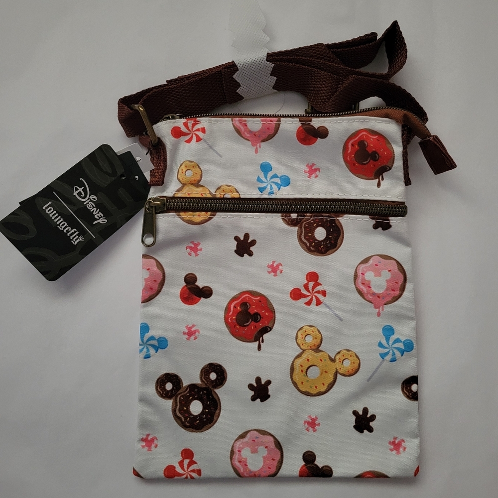 Loungefly Disney Mickey Mouse Sweets Passport Crossbody Bag - Picture 3 of 4
